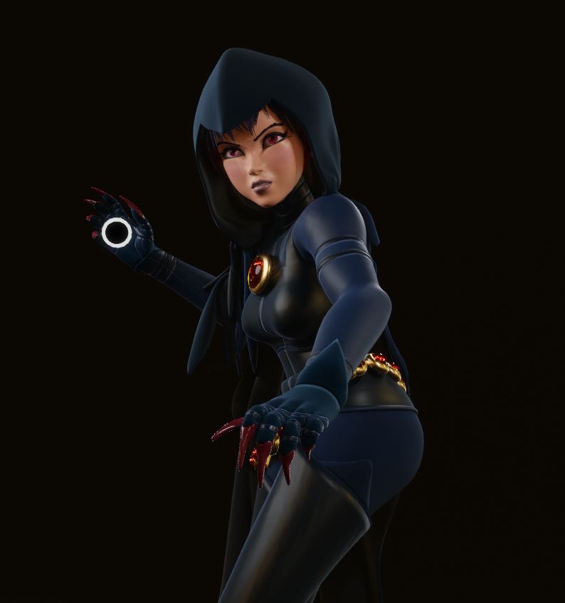 Teen Titans Raven custom character model preview image 1